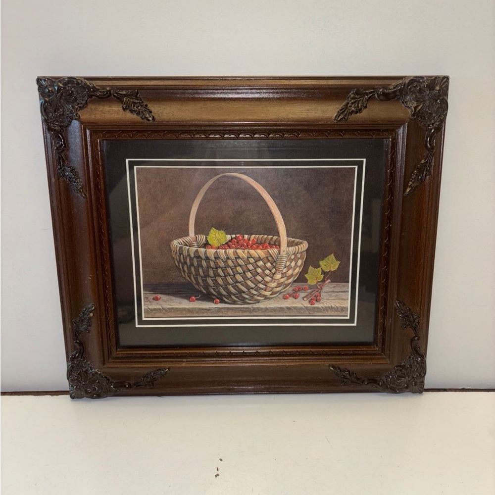 Wall hanging picture frame of fruits in basket